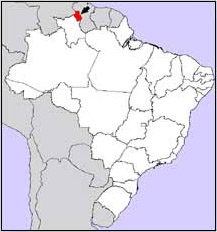 Brasilien mit Gebiet Raposa/Serra do Sol